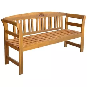 Garden Bench Wooden Indoor Outdoor Seating Acacia Patio Porch Lawn Seat 157cm - Picture 1 of 5