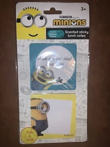 Minions Scented Sticky Lunch Box Notes 2 Designs 48 Sheets Total School From Mom - Picture 1 of 2