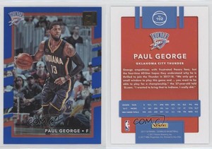 2017-18 Panini Donruss Holo Blue Laser /49 Paul George #102
