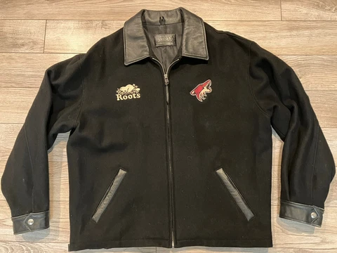 arizona coyotes NHL hockey ROOTS wool jacket Men’s Large LG Cover