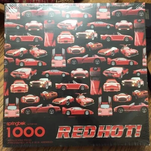 New Hallmark 1000Pcs Jigsaw Puzzle Red Hot Cars Springbok Fast PZL6189 - Picture 1 of 3