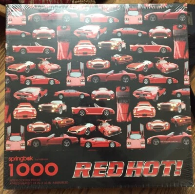 New Hallmark 1000Pcs Jigsaw Puzzle Red Hot Cars Springbok Fast PZL6189 - Image 1 of 3