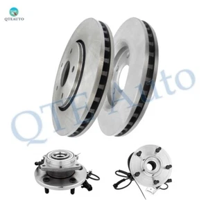 Set 4 Front Disc Brake Rotors-Wheel Hub Bearing For 2009-2012 Volkswagen Routan - Picture 1 of 10