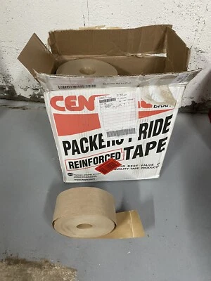 1,5" x 500'-10 rolos central REFORÇADO fita de papel kraft bronzeado ativada por água WAT - Imagem 1 de 4