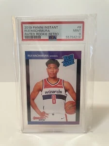 2019-20 Panini Instant Rui Hachimura #8 Rated Rookie Retro /3431 PSA 9 Wizards - Imagen 1 de 2