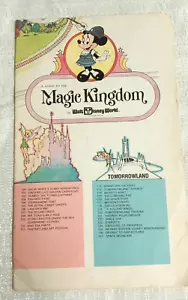 1979 Poster Mappa Disney Magic Kingdom Walt Disney World Park Vintage - Raro - Foto 1 di 5