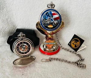 Franklin Mint Harley Davidson Motorrad Taschen Precision Uhren "Neu" Geschenk - Bild 1 von 13