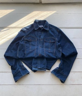 Camisa vaquera vintage azul abotonada Versace Trend de los años 00 para hombre talla 15/38 Foto 1 de 4