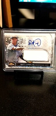 2012 BRETT LAWRIE TOPPS FINEST AUTO. RELIC ROOKIE 84/299 - Image 1 of 4
