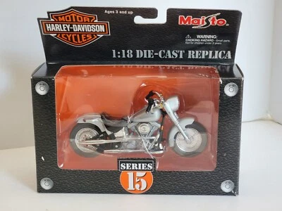 Harley Davidson Street Stalker 2000 FLSTF motocicleta serie 1:18 15 rara plateada Foto 1 de 4