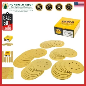 Premium 5-Inch Gold Sanding Discs Variety Pack - 50 Dustless Discs for All Tasks - Picture 1 of 9