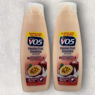2 x VO5 Acondicionador Hidratante BATIDO DE FRUTAS DE LA PASIÓN con Leche de Soja 15oz EA Foto 1 de 2