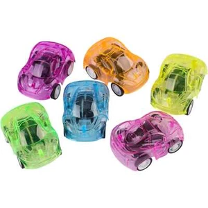 Neon Coloured Mini Pull Back Racing Cars Party Favours Prizes Toys Small 6pk - Picture 1 of 4