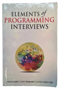Adnan Aziz Amit Prakash Tsung-H Lee Elements of Programming Interviews Book TB - Imagen 1 de 4