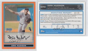 2009 Bowman Chrome Prospects Orange Refractor /25 Daniel Hudson Dan #BCP152