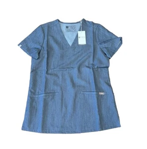 Neu mit Etikett Figs Casma Peeling-Top mit drei Taschen in Graphitblau Größe Damen XS - Bild 1 von 6