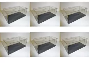 6 showcase boxes + base for miniatures 1/43 height 6 cm new! - Picture 1 of 2