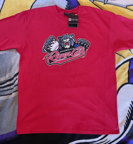 Sacramento River Cats Men’s 2007 Red T-Shirt Size Extra Large New Cover