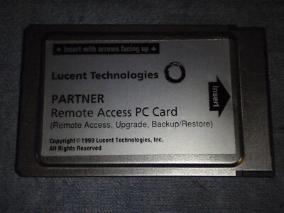 Lucent Technologies Partner Remote Access PC Card 12G1 108319963 "tested" - Image 1 of 2