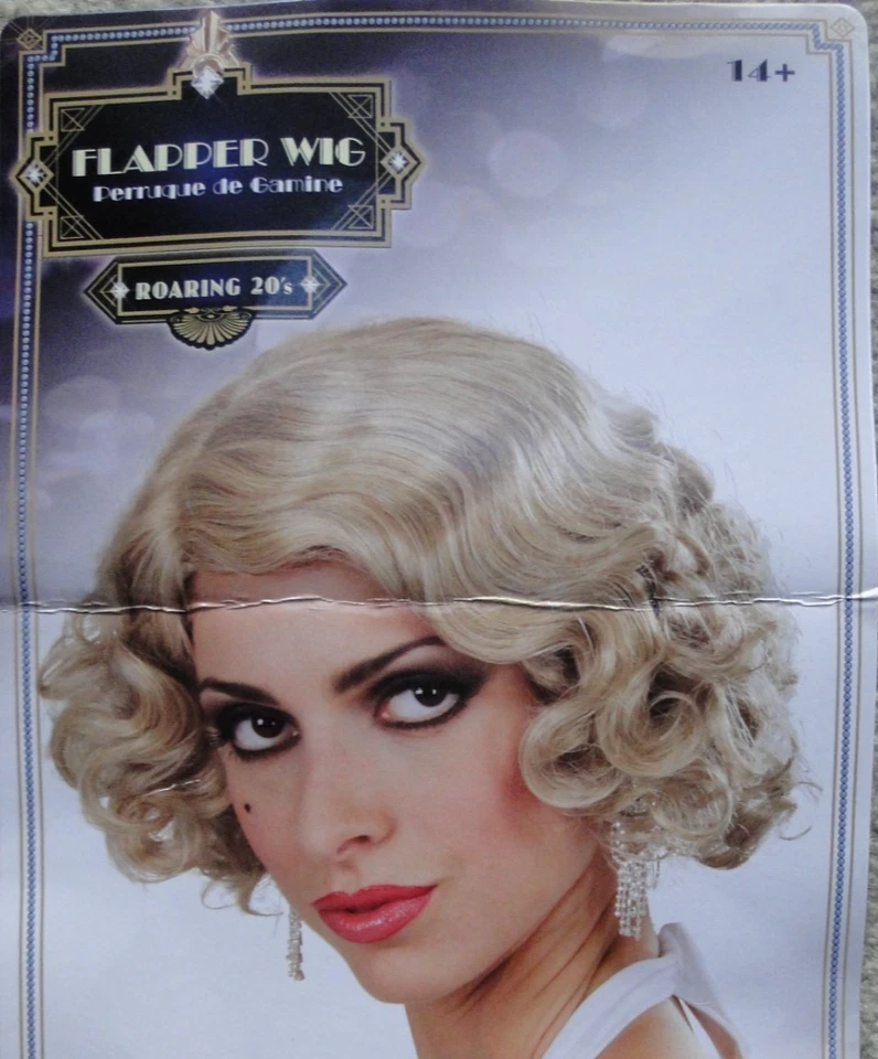 1920s Flapper Wig with 2 wig caps  New - Image 1 of 3