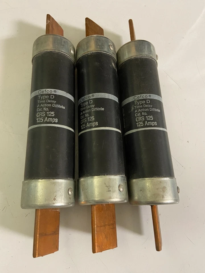 cefco type D CRS125 CRS 125 Amp Type D 600v LOT OF 3 - Image 1 of 1