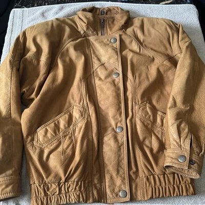 VTG Adler Totally Convinced Womens genuine Leather Zip Quilted Jacket Sz M - Image 1 of 4