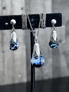 Vintage Sterlingsilber Opalit schwebendes Opalglas Ohrhänger Schraubverschluss Ohrringe  - Bild 1 von 21