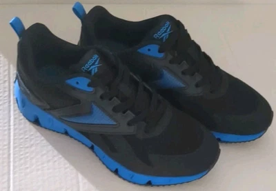 NUEVO Zapatos Atléticos Reebok Zig Vector Niños,, Negro/Azul, Talla 2 Foto 1 de 4
