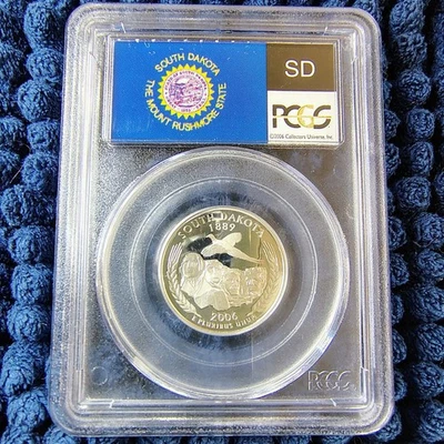 2006-S Silver Proof South Dakota Statehood Quarter -90% Silver- PCGS PR 70 DCAM - Image 1 of 4
