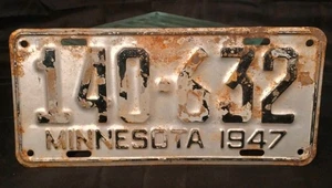 Vtg Minnesota License Plate Original 1941 Tag 140 632 Land Of 10000 Lakes - Picture 1 of 2