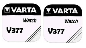 2x Varta 377 V377 Uhren-Batterie Knopfzelle SR66 SR626 AG4 VARTA Silberoxid