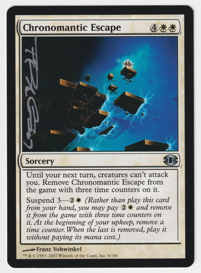 Silver Signed Chronomantic Escape Proof LP Artist Franz Vohwinkel MTG Magic AP! - Image 1 of 2