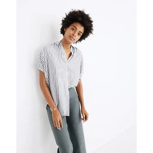 Madewell zentrales Hemd Knopfleiste in Ballardstreifen Gr. Small - Bild 1 von 12