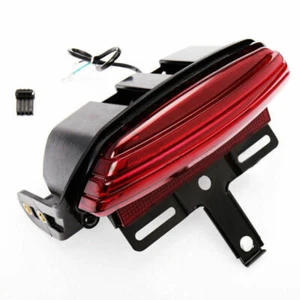 Tri-Bar Fender Red LED Tail Light Bracket For Harley Softail FXST FXSTB FXSTC - Picture 1 of 12