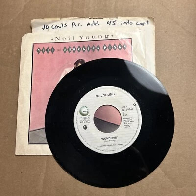 Neil Young Wondering Wonderin/Payola Blues Картинка Рукав 45 GEFFEN 1983 - Изображение 1 из 4