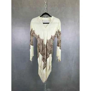 Vintage 1970s Woodstock Valerie Parr Long Sleeve Fringe Top - Picture 1 of 10