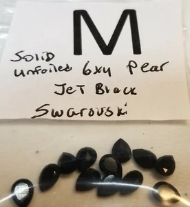 Vtg 6x4mm Rare Fat Fancy Swarovski  Pear Rhinestones Faceted Jewelry Repair 6001 - Picture 1 of 22