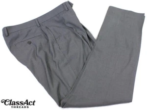 Calvin Klein Vestito Pantalone Grigio Misto Poliestere Elasticizzato Fronti Piatti Etichetta Tg 34 X 32 - Foto 1 di 4