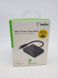 Genuine Original Belkin USB-C to VGA Adapter 60Hz USB Type C 60W AVC001btBK