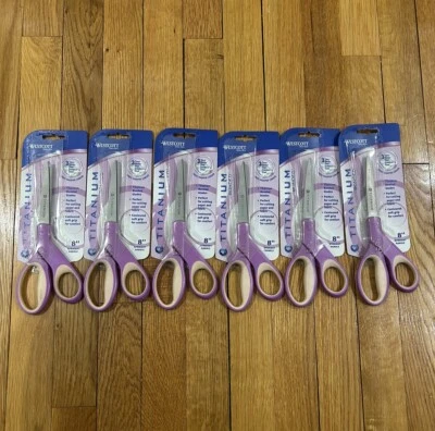 PACK DE 6 TIJERAS RECTAS WESTCOTT 8" TITANIO UNIDAS TIJERAS CONJUNTO LOTE NUEVO Foto 1 de 2