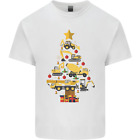 Construction Christmas Tree Digger Lorry Crane Mens Cotton T-shirt Tee Top