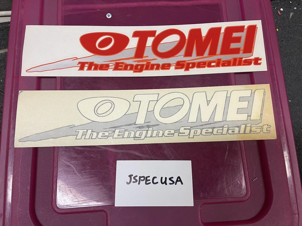 Rare Jdm Authentic Genuine TOMEI Large White Red Sticker Decal - Image 1 of 1