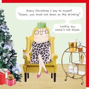 Rosie Made A Thing My Name's Not Susan Christmas Card Humour Greeting Cards
