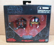 Star Wars The Black Series Titanium Series Tie Fighter Pilot Poe Dameron Helmets