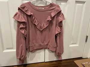 Vanilla Star Rüschen Sweatshirt Junior’s Gr. XL Mauve. - Bild 1 von 6