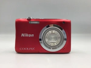 Nikon Coolpix A100 Red Compact Digital Camera 20.0 MP Optical Zoom 5x JAPAN - Picture 1 of 14
