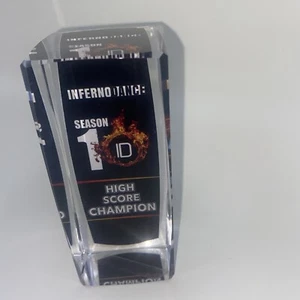 Award Inferno Dance “High Score Champion” 1 Trophy Glass Rare Artist Competition - Picture 1 of 3