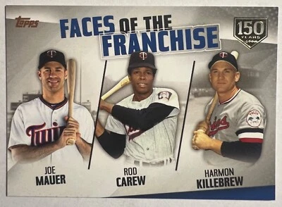 2019 Topps Faces of Franchise 150th Anniversary #FOF17 Killebrew Carew Mauer - Image 1 of 2