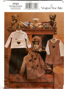 Patrón de costura Vogue 7791 - Abrigo, saltador, top, pantalones y sombrero para niños pequeños - Imagen 1 de 2