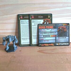 Battletech Alpha Strike Kunststoff Miniatur Nova Prime + Stat und Pilot Karten Mech